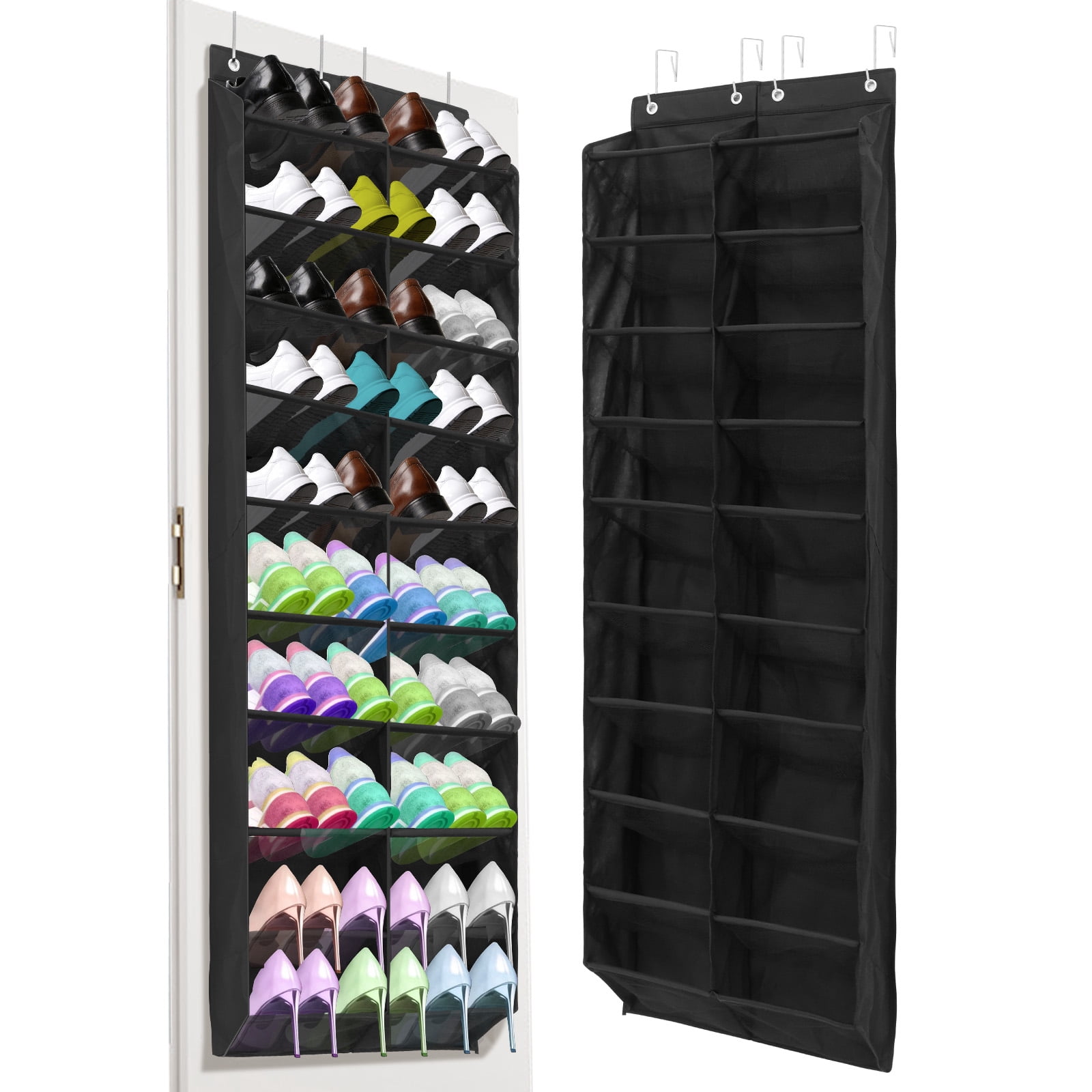 10 Tiers Over the Door Shoe Organizer 20 Compartments Hanging Shoe