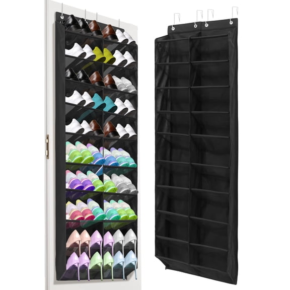 10 Tiers Over the Door Shoe Organizer 20 Compartments Hanging Shoe Storage for Closet Nonwoven Door Shoes Rack Storage Shoes Holder for Sneakers Boots Heels