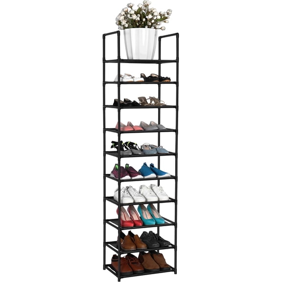 10 Tiers Shoe Rack 20-25 Pairs Sturdy Shoe Shelf