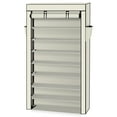 thumbnail image 1 of 10 Tiers Shoe Rack with Dustproof Cover Closet Steel Shoe Storage Cabinet Organizer, 1 of 6