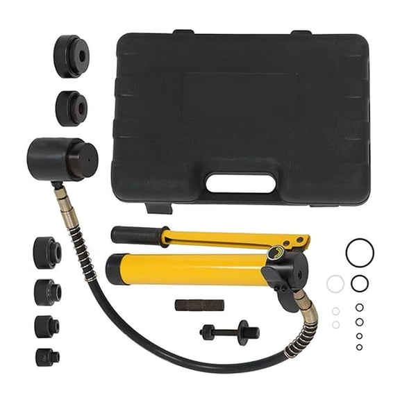 10 Ton 12 to 2 inch Hydraulic Knockout Hole Punch Driver Kit, Electrical Conduit Hole Cutter KO Tool Set for Installing Repairing Wire Pipeline lamp Machinery