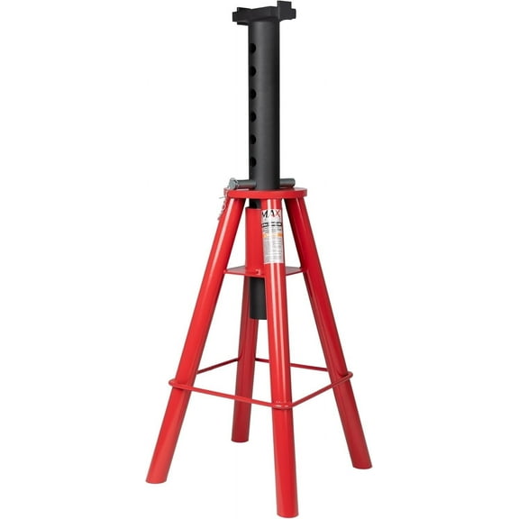 Maxority 10 Ton (20,000 lbs) Capacity Heavy-Duty High Profile Pin Type Adjustable Jack Stand for Trucks & Equipment, 1 PC