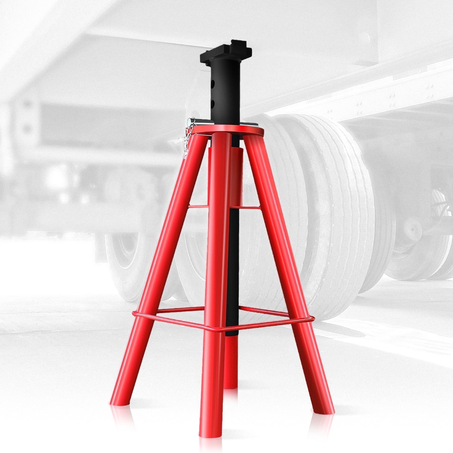 10 Ton (20000lbs) 28"- 47.5" Heavy Duty Steel Pin-Type Trucks Trailers Jack Stand Red