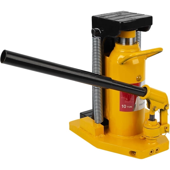 10-Ton Hydraulic Toe Jack, Dual Toe/Top Lift, Manual & Air Hydraulic for Auto & Industrial