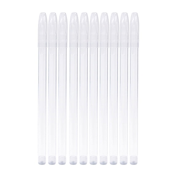 10 Transparent Empty Gel Pen Barrels For Refill Use And Diy Customization 5.9 Inches Length