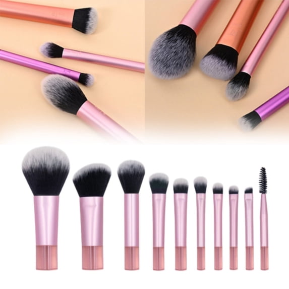 10 Travel Mini Makeup Brush Set - Travel Size Foundation Eyeshadow Powder Concealer Brushes, Make Up Brushes Set, Makeup Brushes & Tools, Small Cosmetic Brush Kit with Bag, Beauty Tools Gift Set