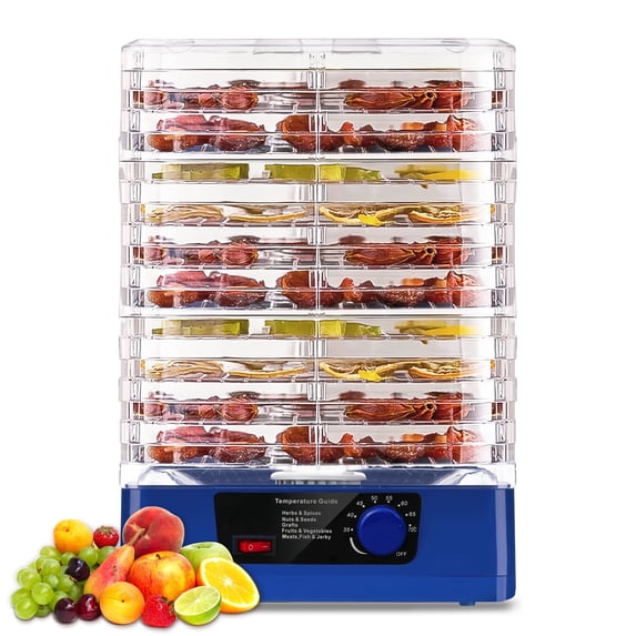 CATGOOD Food Dehydrator, Dryer with Timer, 10 Trays Dehydrators for Food and Jerky, 400W Hydrator Machine with Temperature Control