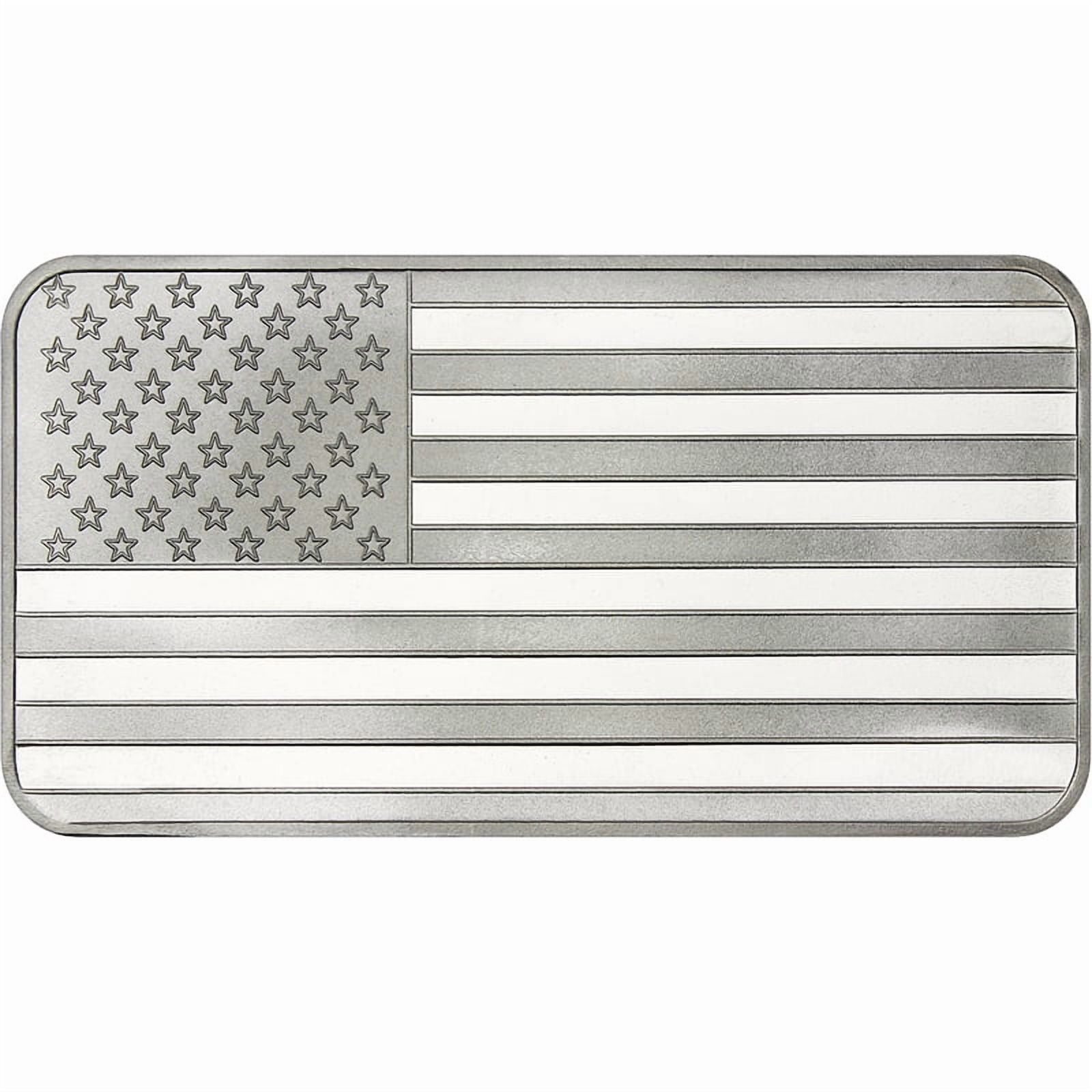 SILVERTOWNE MINT 10 Troy oz American Flag .999 Fine Silver Bar Sealed