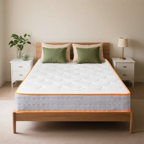 10" Twin Hybrid Innerspring Mattress, Breathable Cover, Medium Firmness