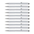 thumbnail image 1 of 10 Twist Action Metal Stylus Pens Pack - Two in One, Smooth, Black Ink - Silver, 1 of 5
