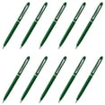 thumbnail image 1 of 10 Twist Action Plastic Stylus Pens Pack - Metallic Barrel, Black Ink - Green, 1 of 5