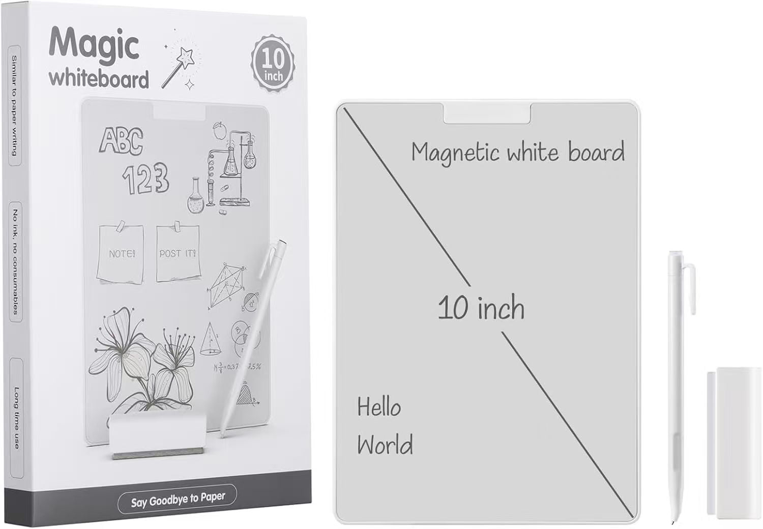 10" - The Ultimate Reusable Notebook | Zero-Waste Magnetic Writing ...