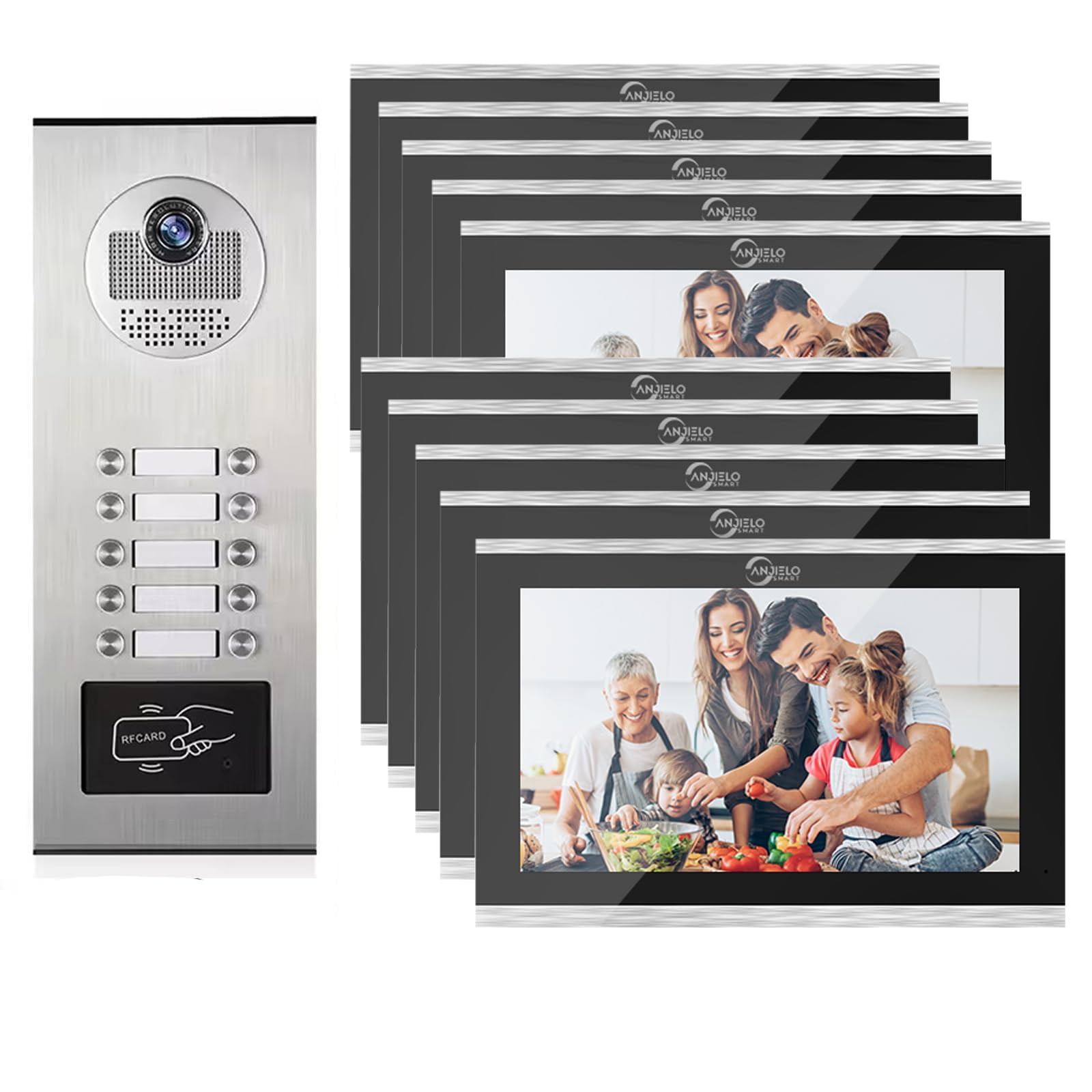 10 Units 10-inch TouchscreenSupports Motion Detection,Two-Way Audio,Tuya Smart
