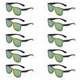 thumbnail image 1 of 10 Upper Decks Mirrored Sunglasses Pack - Plastic, UV Protection, Lenses UV 400 - Green, 1 of 8