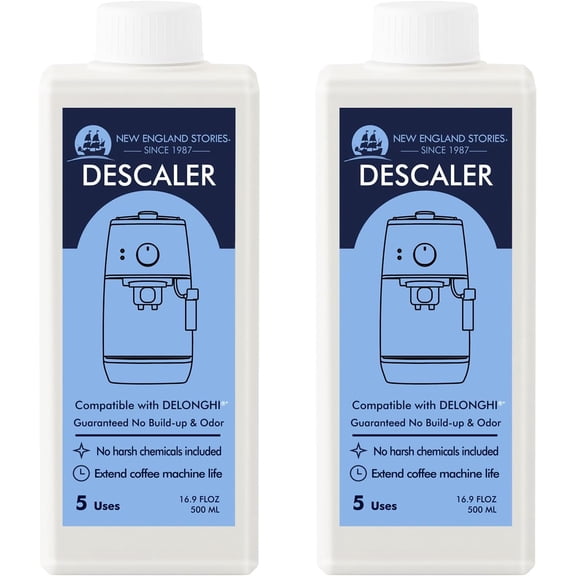 10 Uses DeLonghi Compatible Descaling Solution, Specially Designed to Clean Delonghi Coffee Machines and Maker - 33.8oz Coffee Maker Cleaner, Coffee Pot Cleaning Limescale Remover
