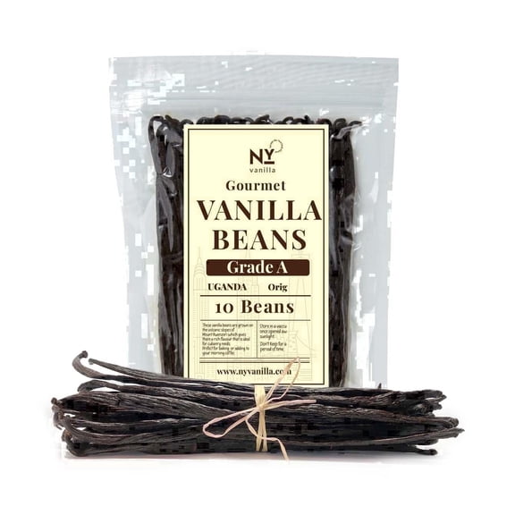 10 Vanilla Beans Grade a+, Whole Vanilla Bean Pods for Making Extract & Baking, Non-GMO. by Akshit
