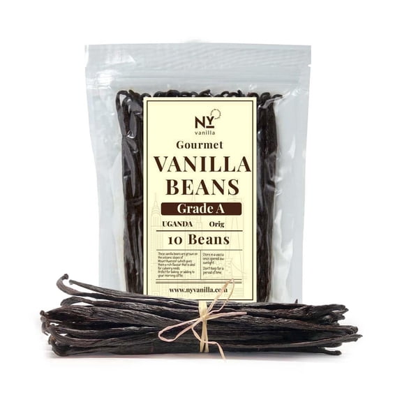 10 Vanilla Beans Grade a+,  Whole Vanilla Bean Pods for Making  Extract & Baking, Non-GMO. by Akshit