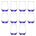 thumbnail image 1 of 10 Vaso Silicia Stemless Wine Glasses Set, 16 oz. - Clear, Orb-Like, Thick base - Purple, 1 of 5