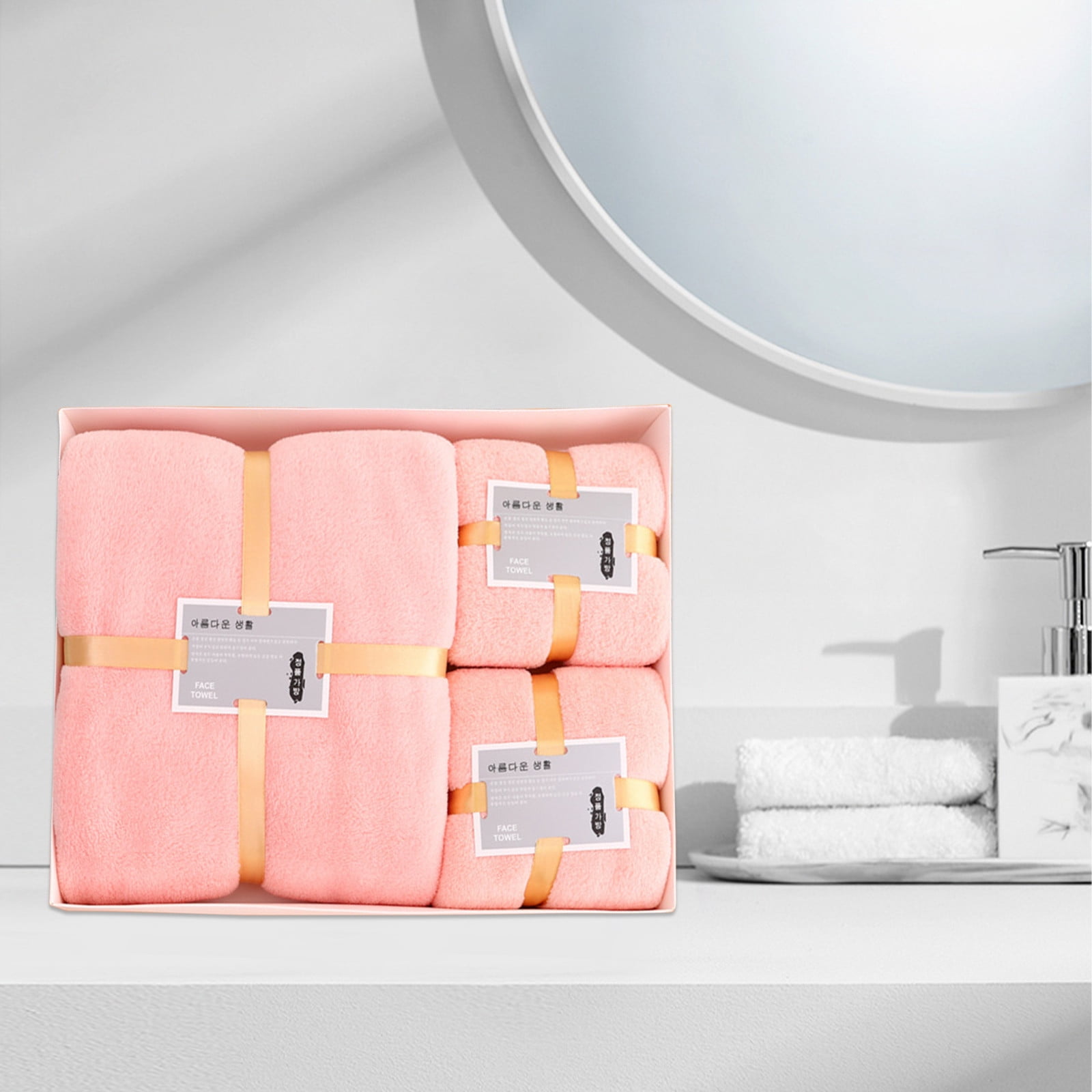 Bksdlh Velvet Towel Set, Thick Absorbent, Soft Cotton Blend, for Home ...