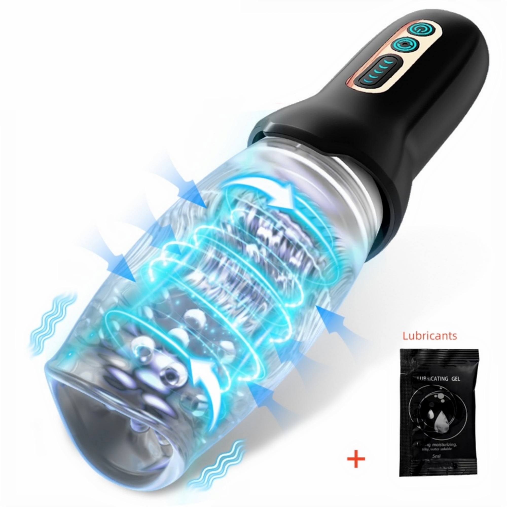 10 Vibrating 5 Rotating Modes Automatic Male Masturbator Cup Adult Oral Gawk Gawk Sex Toys for