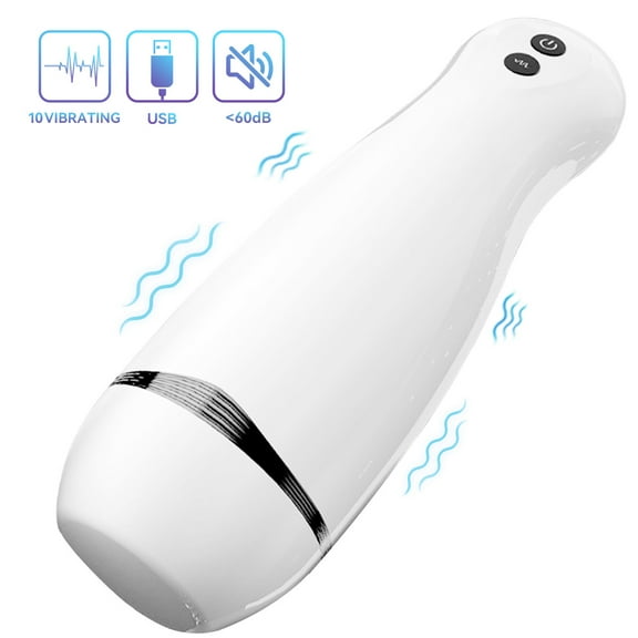 10 Vibtation Modes Automatic Male Masturbator Cup,Male Stroker Adult Sex Toys for Men-White