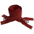 thumbnail image 1 of #10 Vislon Molded Separating Two-Way YKK Heavy Duty Jacket Zipper - Choose Your Length & Color - 1 Zipper Per Pack - Made in The United States (Red - 519, 30" Inches), 1 of 1