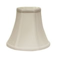 thumbnail image 1 of 10"W Fabric Slant Bell Softback Lampshade with Washer Fitter in White, 1 of 2