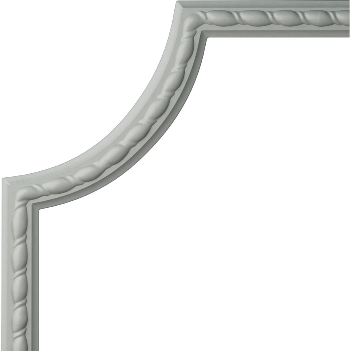 EKENA MILLWORK 10"W x 10"H x 5/8"P Bulwark Rope Panel Moulding Corner (matches moulding MLD01X00BU)