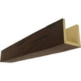 thumbnail image 1 of 10"W x 4"H x 22'L 3-Sided (U-beam) Hand Hewn Endurathane Faux Wood Ceiling Beam, Premium Hickory, 1 of 23