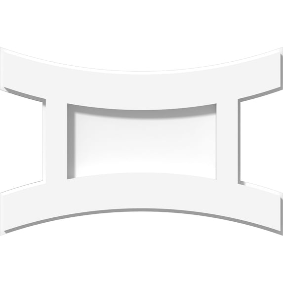 10"W x 6 5/8"H x 2"C x 1"P Haven Architectural Grade PVC Contemporary Ceiling Medallion