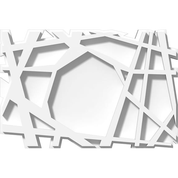 10"W x 6 5/8"H x 3 1/2"C x 1"P Novo Architectural Grade PVC Contemporary Ceiling Medallion