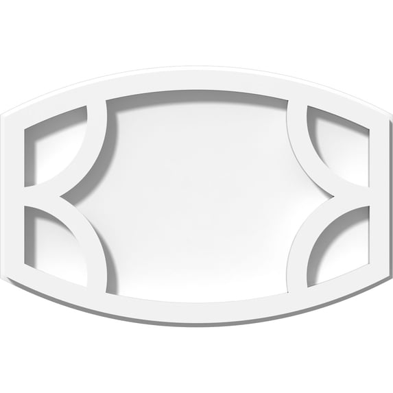 10"W x 6 5/8"H x 5 1/4"C x 1"P Kailey Architectural Grade PVC Contemporary Ceiling Medallion