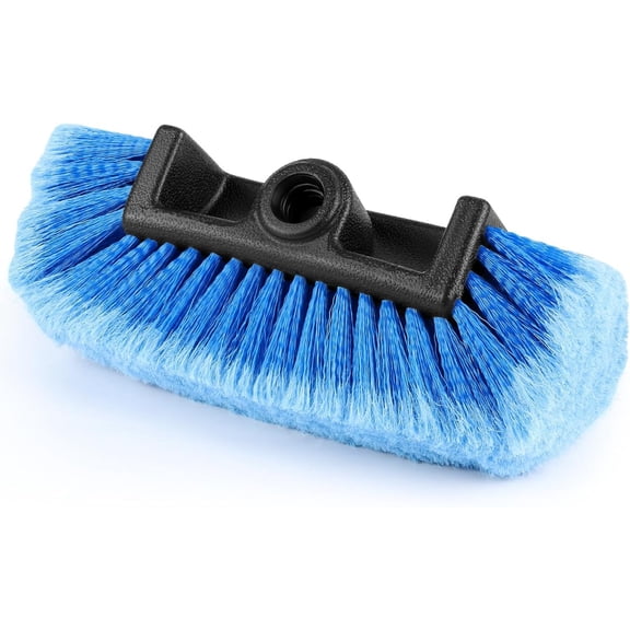 10" Wash Brush with Soft Bristles - Gentle , Compatible with Poles, for , , RVs, , Decks, and (Blue)