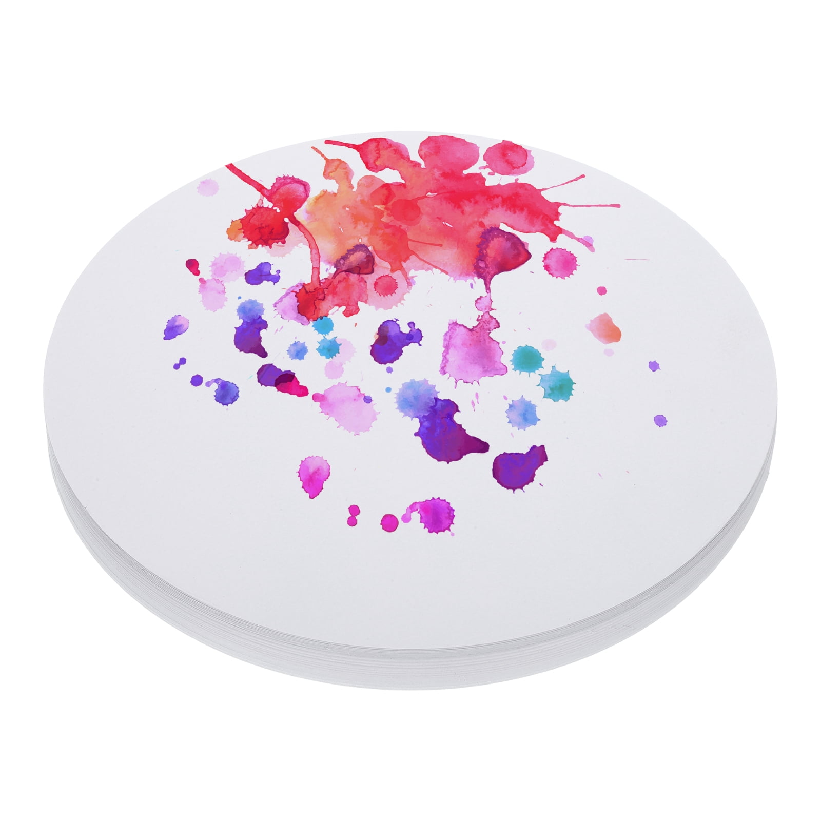 10" Watercolor Paper Bulk, 50 Sheets Water Color Paper Cold Press Paper 92lb/250 GSM Round Watercolour Paper for Artists Drawing Painting