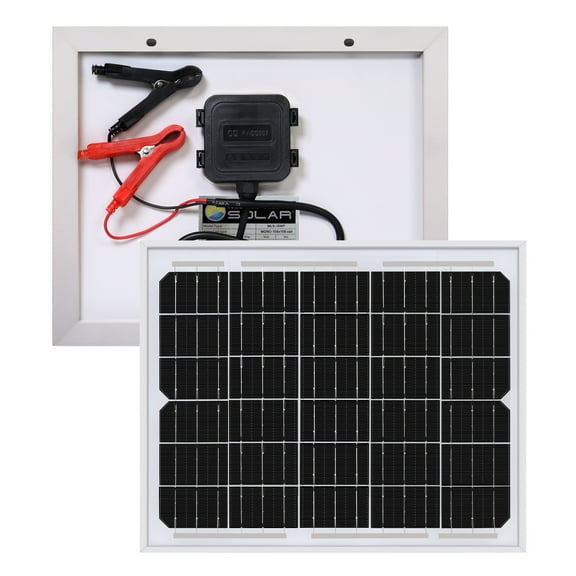 10 Watt 12 Volt, High Efficiency Monocrystalline Solar Panel With Solar Connectors for RV, Marine, Rooftop Farm, Home and Many Other Off-Grid Applications and More..