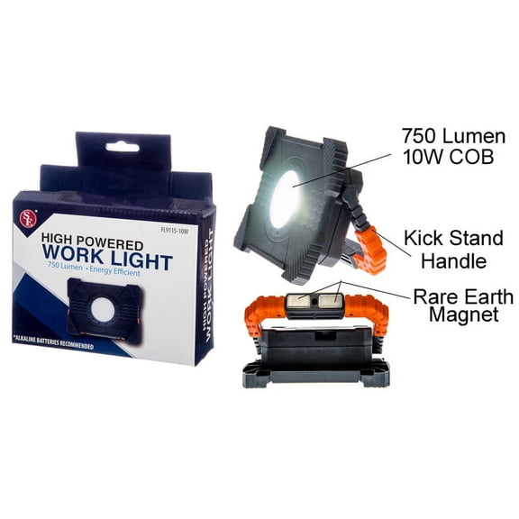 10 Watt/750 Lumen COB Work Light W/Magnet & Stand