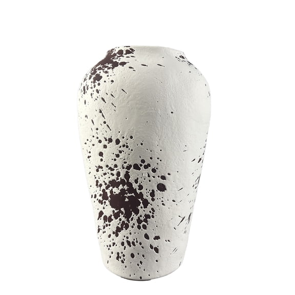 10" White & Black Speckled Ceramic Urn Vase by Ashland - Spring Floral for Crafting and Home Decor