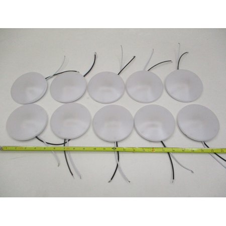 (10) White LED 4.5 inch Round Camper RV Trailer Utility Dome Lights / No Switch