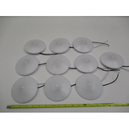 (10) White LED 4.5 inch Round Camper RV Trailer Utility Dome Lights / Switch