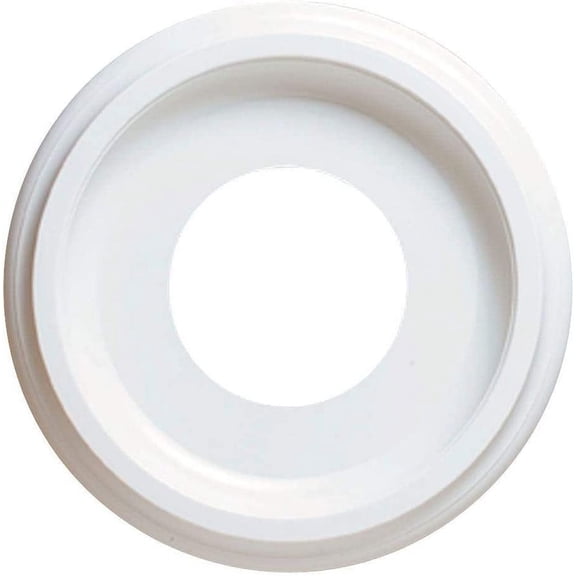 10" White Molded Plastic Ceiling Eschutcheon with 4" Center Hole
