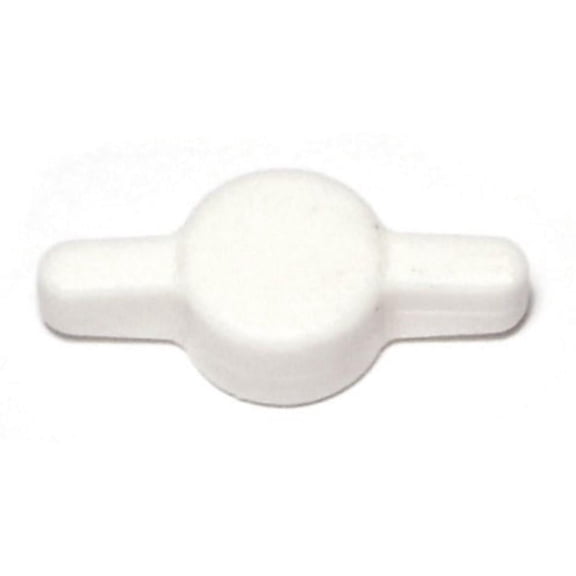 #10 White Plastic Tee Thumb Screw Knobs (5 pcs.)