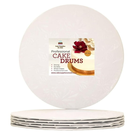 10" White Round Thin Drum 1/4", 25 count