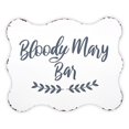 thumbnail image 1 of 10" White and Gray Contemporary Bloody Mary Sign, 1 of 2