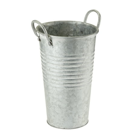 10" Whitewashed Galvanized French Bucket by Ashland