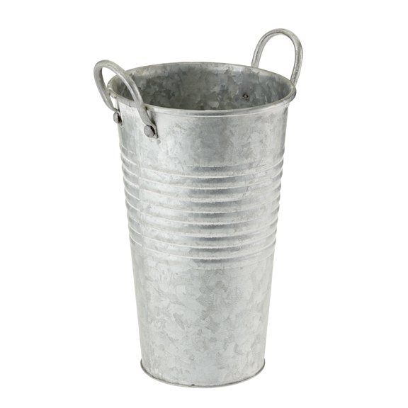 10" Whitewashed Galvanized French Bucket by Ashland