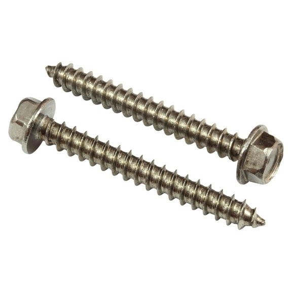 #10 X 1" Bolt Dropper Stainless Hex Washer Head Screw, 50 pc, 18-8 (304) Steel