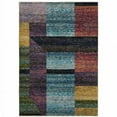 thumbnail image 1 of HomeRoots 510810 10 x 13 ft. Purple Blue Teal Gold Green Red & Pink Geometric Power Loom Stain Resistant Rectangle Area Rug, 1 of 5