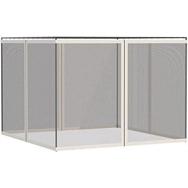 10' X 13' Universal Replacement Mesh Sidewall Netting For Patio Gazebos