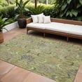 thumbnail image 1 of HomeRoots 603304 10 x 14 ft. Artichoke Green, Gray & Tan Damask Washable Indoor & Outdoor Rectangle Area Rug, 1 of 5