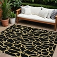 thumbnail image 1 of HomeRoots 599183 10 x 14 ft. Black & Gold Geometric Washable Indoor & Outdoor Rectangle Area Rug, 1 of 5